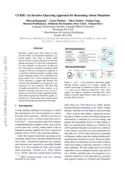 CURIE: An Iterative Querying Approach for Reasoning About Situations