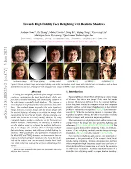 Towards High Fidelity Face Relighting with Realistic Shadows