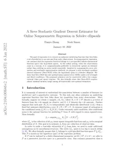 A Sieve Stochastic Gradient Descent Estimator for Online Nonparametric
  Regression in Sobolev ellipsoids