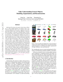Fully Understanding Generic Objects: Modeling, Segmentation, and
  Reconstruction