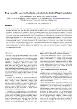 Deep ensembles based on Stochastic Activation Selection for Polyp
  Segmentation