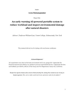 An early warning AI-powered portable system to reduce workload and
  inspect environmental damage after natural disasters