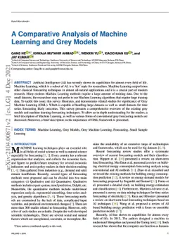 A Comparative Analysis of Machine Learning and Grey Models