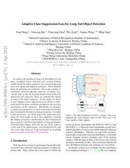 Adaptive Class Suppression Loss for Long-Tail Object Detection