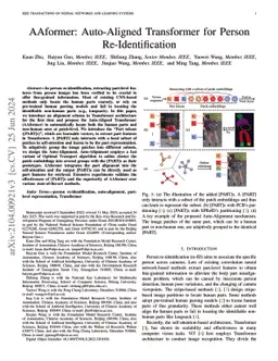 AAformer: Auto-Aligned Transformer for Person Re-Identification