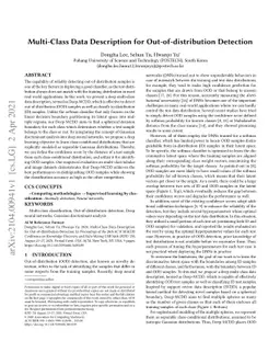 Multi-Class Data Description for Out-of-distribution Detection