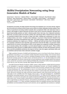 Skillful Precipitation Nowcasting using Deep Generative Models of Radar