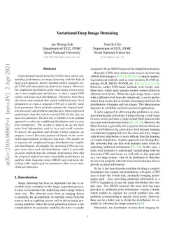 Variational Deep Image Denoising