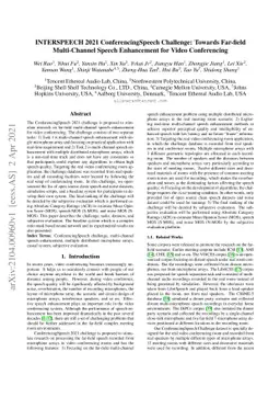 INTERSPEECH 2021 ConferencingSpeech Challenge: Towards Far-field
  Multi-Channel Speech Enhancement for Video Conferencing