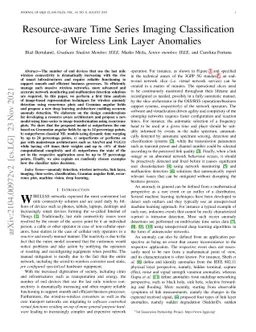 Resource-aware Time Series Imaging Classification for Wireless Link
  Layer Anomalies