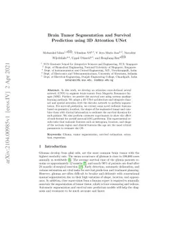 Brain Tumor Segmentation and Survival Prediction using 3D Attention UNet