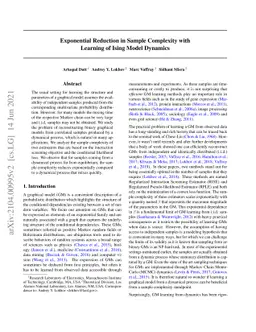 Exponential Reduction in Sample Complexity with Learning of Ising Model
  Dynamics