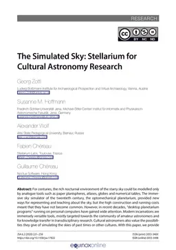 The Simulated Sky: Stellarium for Cultural Astronomy Research