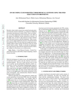 On Securing Cloud-hosted Cyber-physical Systems Using Trusted Execution
  Environments