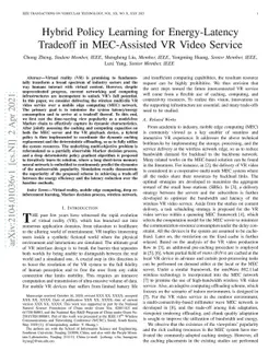 Hybrid Policy Learning for Energy-Latency Tradeoff in MEC-Assisted VR
  Video Service