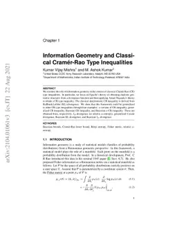 Information Geometry and Classical Cramér-Rao Type Inequalities