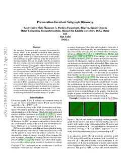 Permutation-Invariant Subgraph Discovery
