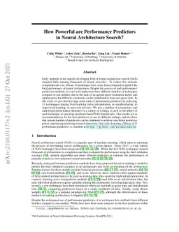 How Powerful are Performance Predictors in Neural Architecture Search?