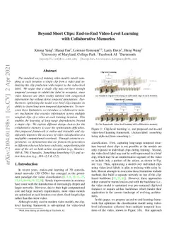 Beyond Short Clips: End-to-End Video-Level Learning with Collaborative
  Memories