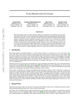 Type Prediction Systems