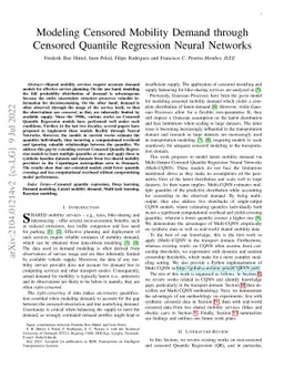 Modeling Censored Mobility Demand through Quantile Regression Neural
  Networks