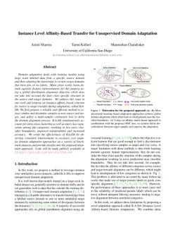 Instance Level Affinity-Based Transfer for Unsupervised Domain
  Adaptation