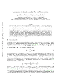 Covariance estimation under one-bit quantization