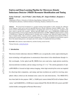 End-to-end Deep Learning Pipeline for Microwave Kinetic Inductance
  Detector (MKID) Resonator Identification and Tuning