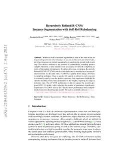 Recursively Refined R-CNN: Instance Segmentation with Self-RoI
  Rebalancing