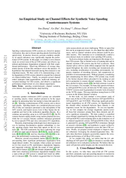 An Empirical Study on Channel Effects for Synthetic Voice Spoofing
  Countermeasure Systems