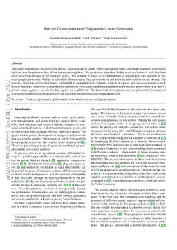 Private Computation of Polynomials over Networks