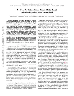 No Need for Interactions: Robust Model-Based Imitation Learning using
  Neural ODE