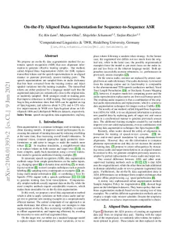 On-the-Fly Aligned Data Augmentation for Sequence-to-Sequence ASR