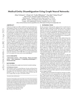 Medical Entity Disambiguation Using Graph Neural Networks