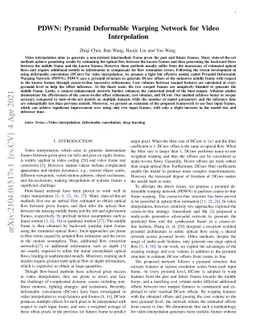 PDWN: Pyramid Deformable Warping Network for Video Interpolation