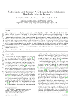 Golden Tortoise Beetle Optimizer: A Novel Nature-Inspired Meta-heuristic
  Algorithm for Engineering Problems