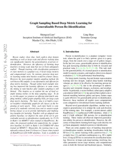 Graph Sampling Based Deep Metric Learning for Generalizable Person
  Re-Identification