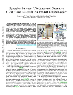 Synergies Between Affordance and Geometry: 6-DoF Grasp Detection via
  Implicit Representations