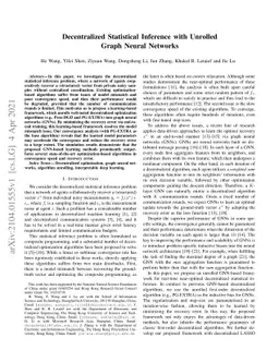 Decentralized Statistical Inference with Unrolled Graph Neural Networks