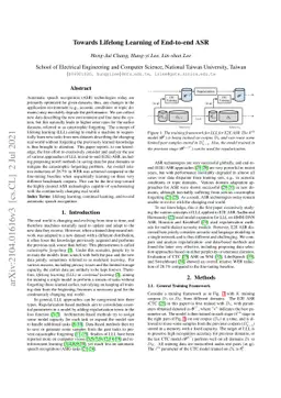 Towards Lifelong Learning of End-to-end ASR