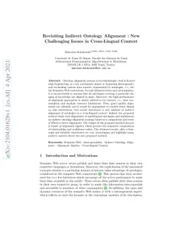 Revisiting Indirect Ontology Alignment : New Challenging Issues in
  Cross-Lingual Context