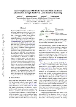 Improving Pretrained Models for Zero-shot Multi-label Text
  Classification through Reinforced Label Hierarchy Reasoning