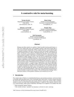 A contrastive rule for meta-learning