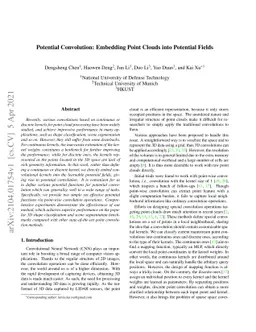 Potential Convolution: Embedding Point Clouds into Potential Fields