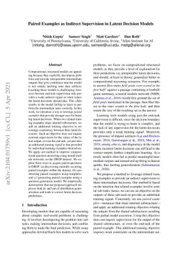 Paired Examples as Indirect Supervision in Latent Decision Models