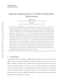 Optimal Sampling Gaps for Adaptive Submodular Maximization