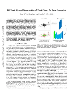 GSECnet: Ground Segmentation of Point Clouds for Edge Computing