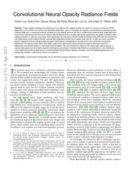 Convolutional Neural Opacity Radiance Fields
