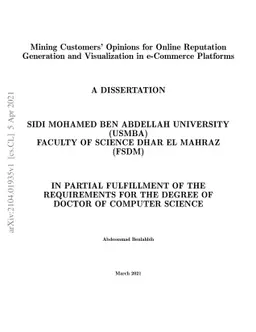 Mining Customers' Opinions for Online Reputation Generation and
  Visualization in e-Commerce Platforms