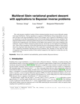Multilevel Stein variational gradient descent with applications to
  Bayesian inverse problems